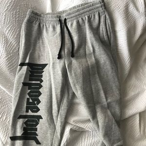 Purpose tour Justin Bieber jogger sweatpants